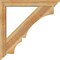Ekena Millwork Balboa Traditional Rough Sawn Bracket w/ Offset Brace, Western Red Cedar, 6"W x 40"D x 40"H BKT0604X40X40BOA01RWR - alternate 2
